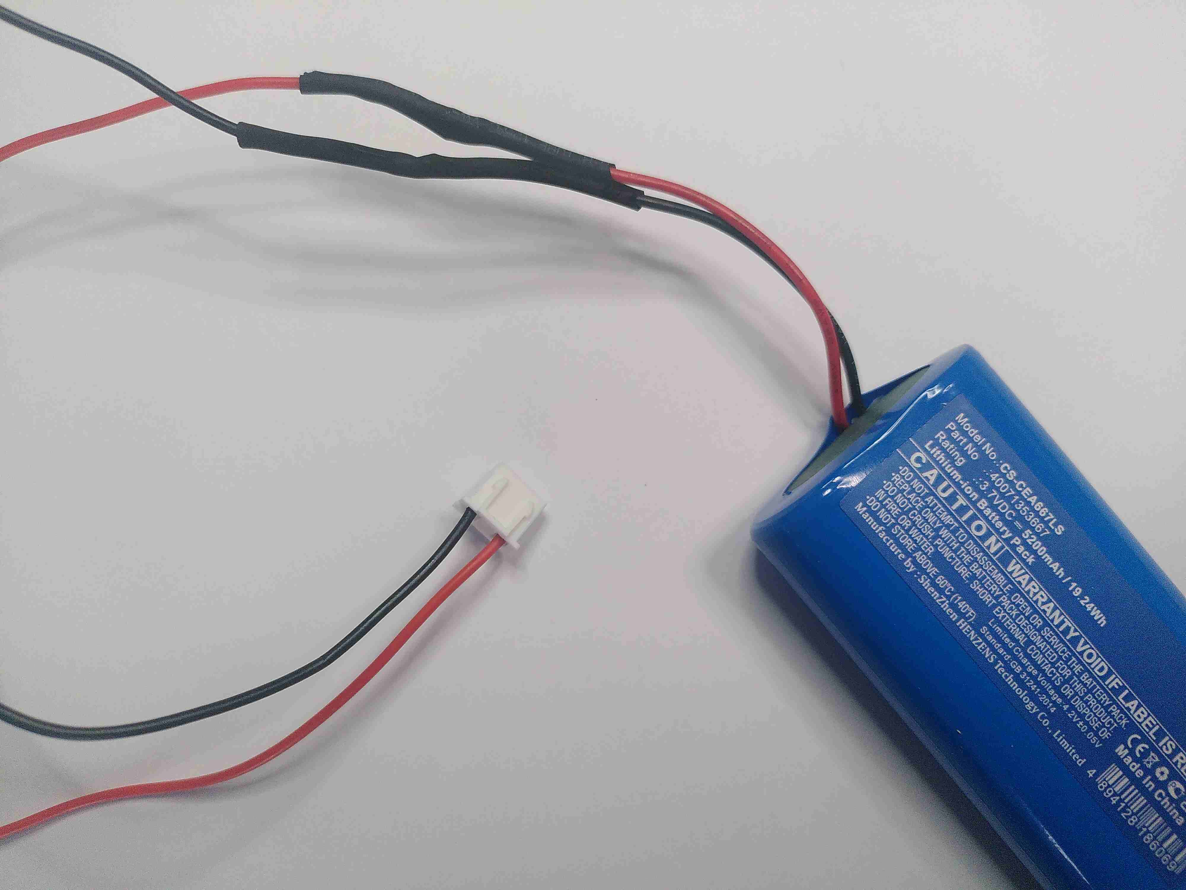 Implantation du connecteur JST batterie