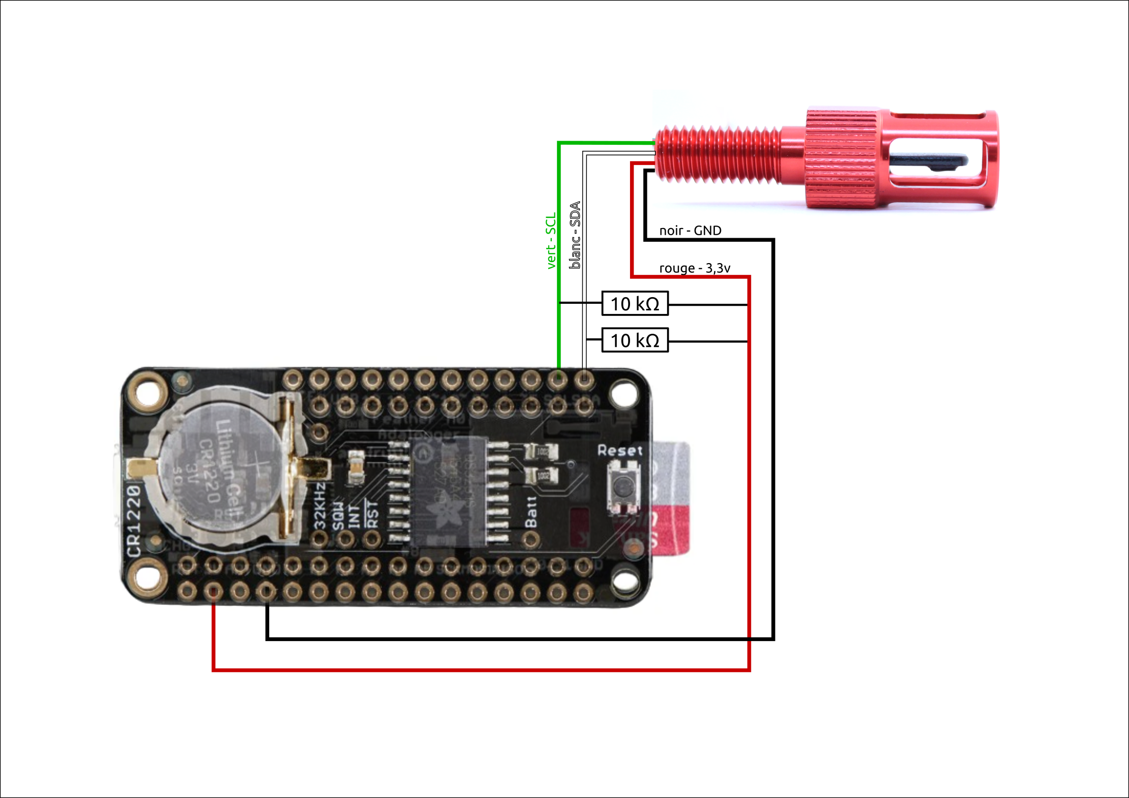 Photo du shield RTC Adafruit M0
